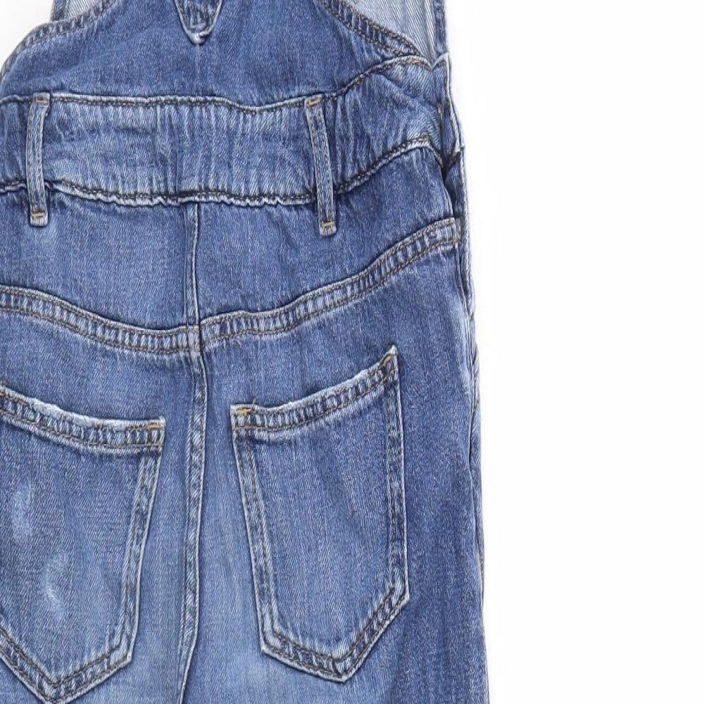 m&s Girls Blue  Denim Jumpsuit One-Piece Size 9 Years