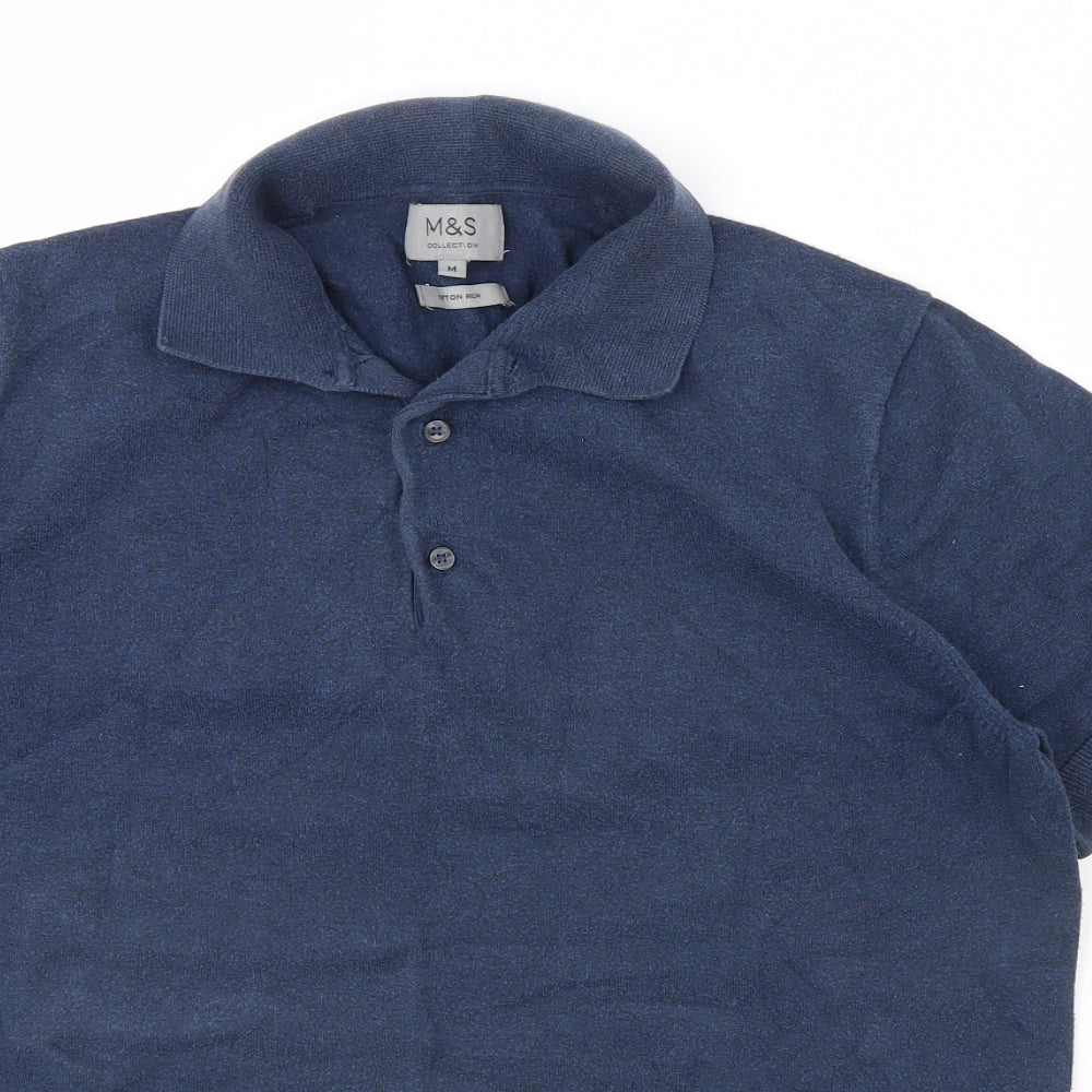 m&s Mens Blue   Pullover Jumper Size M
