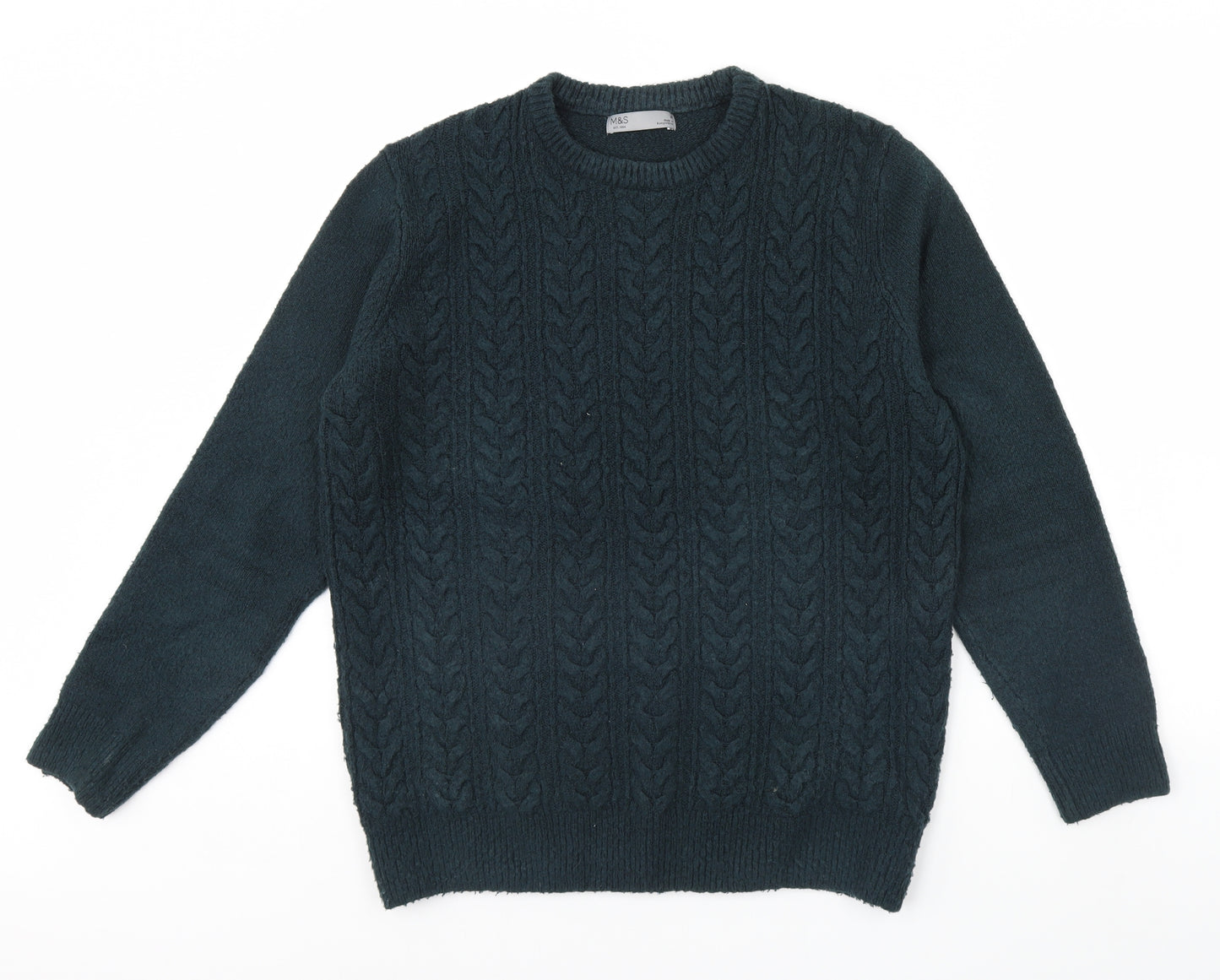 m&s Mens Green   Pullover Jumper Size M