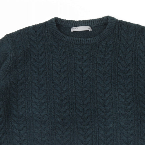 m&s Mens Green   Pullover Jumper Size M