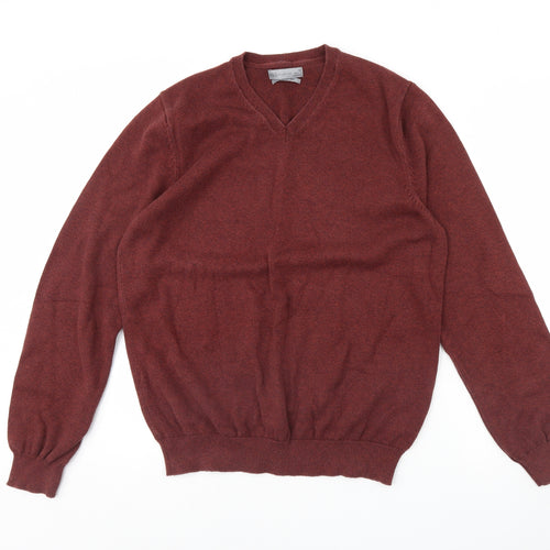 m&s Mens Red   Pullover Jumper Size M