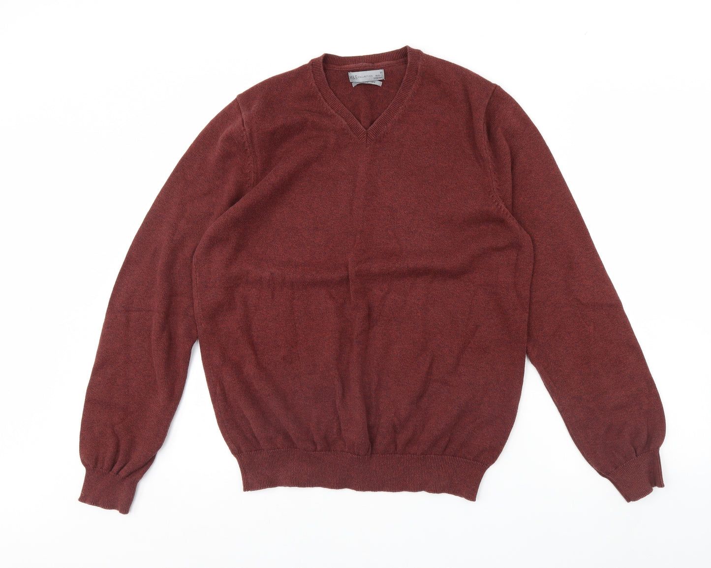 m&s Mens Red   Pullover Jumper Size M