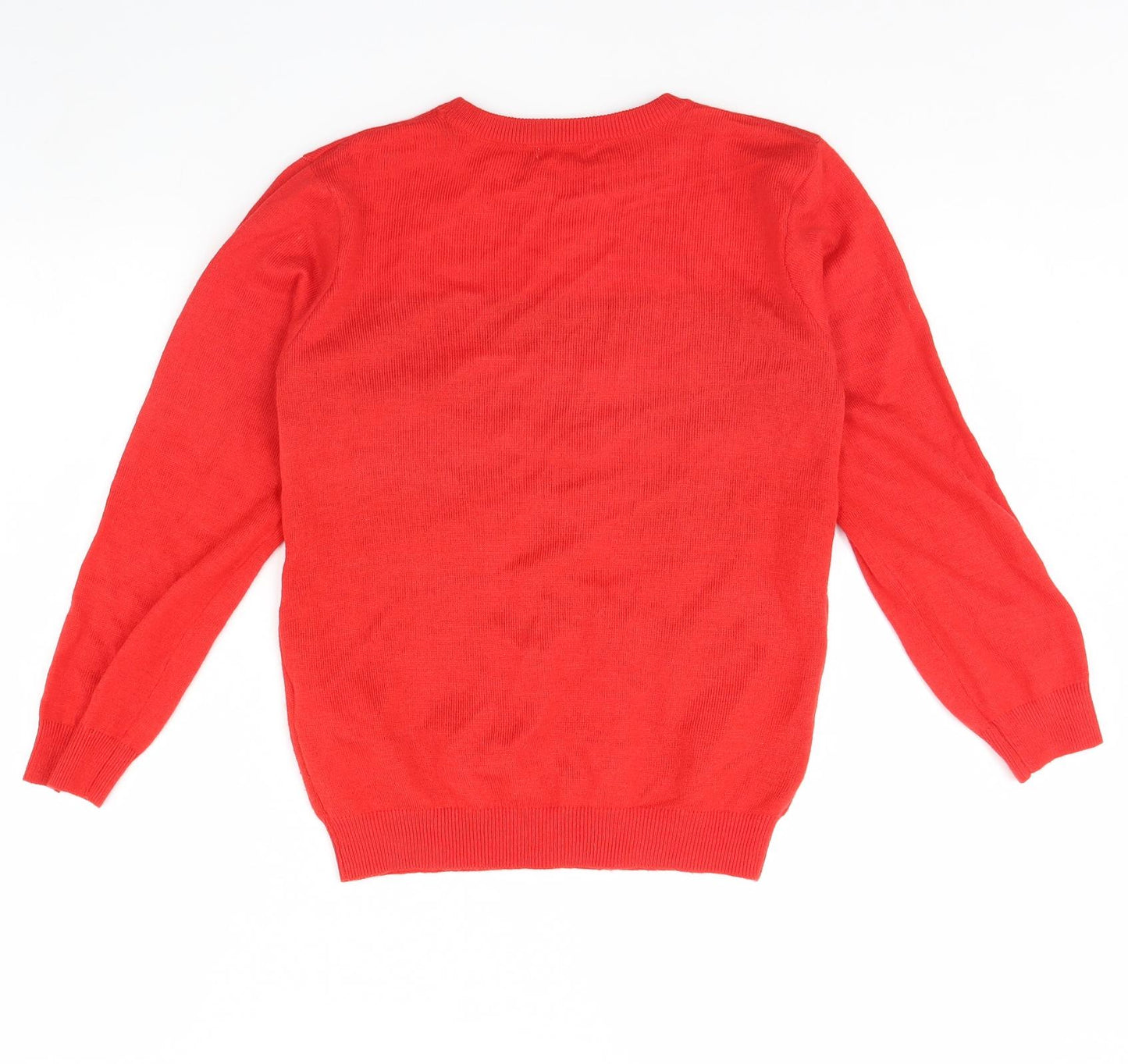 Primark Girls Red   Pullover Jumper Size 9 Years  - Christmas jumper