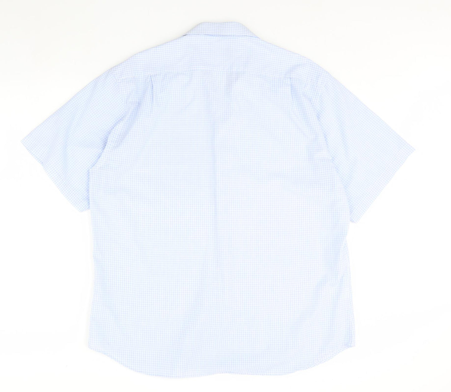 Berketex Mens Blue Plaid   Dress Shirt Size 17