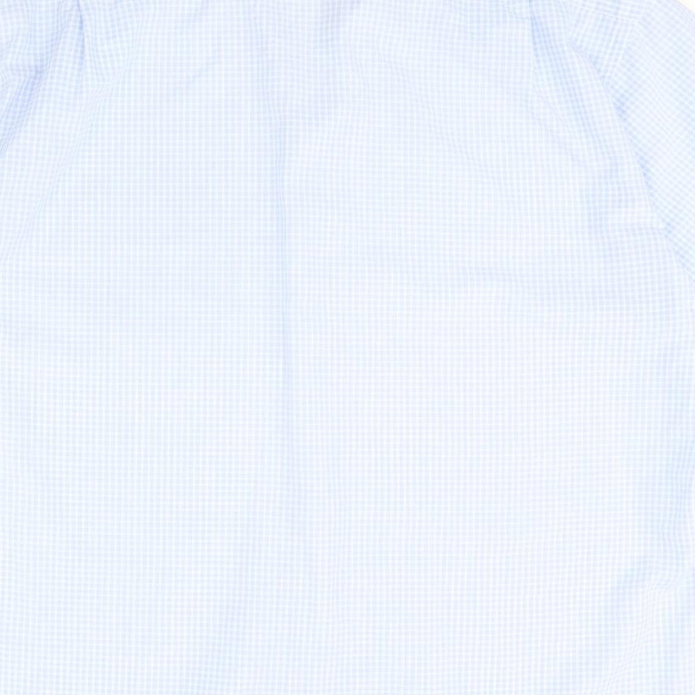 Berketex Mens Blue Plaid   Dress Shirt Size 17