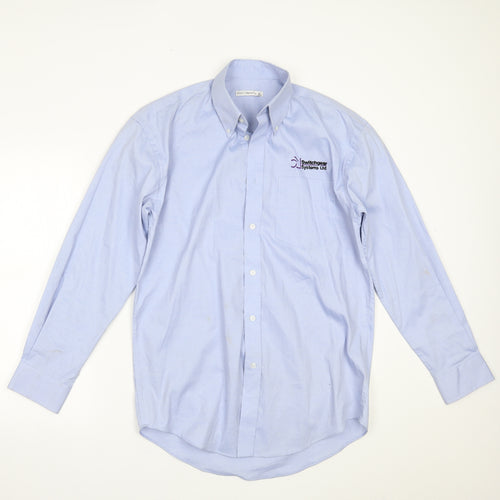Kustom Kit Mens Blue    Button-Up Size 15