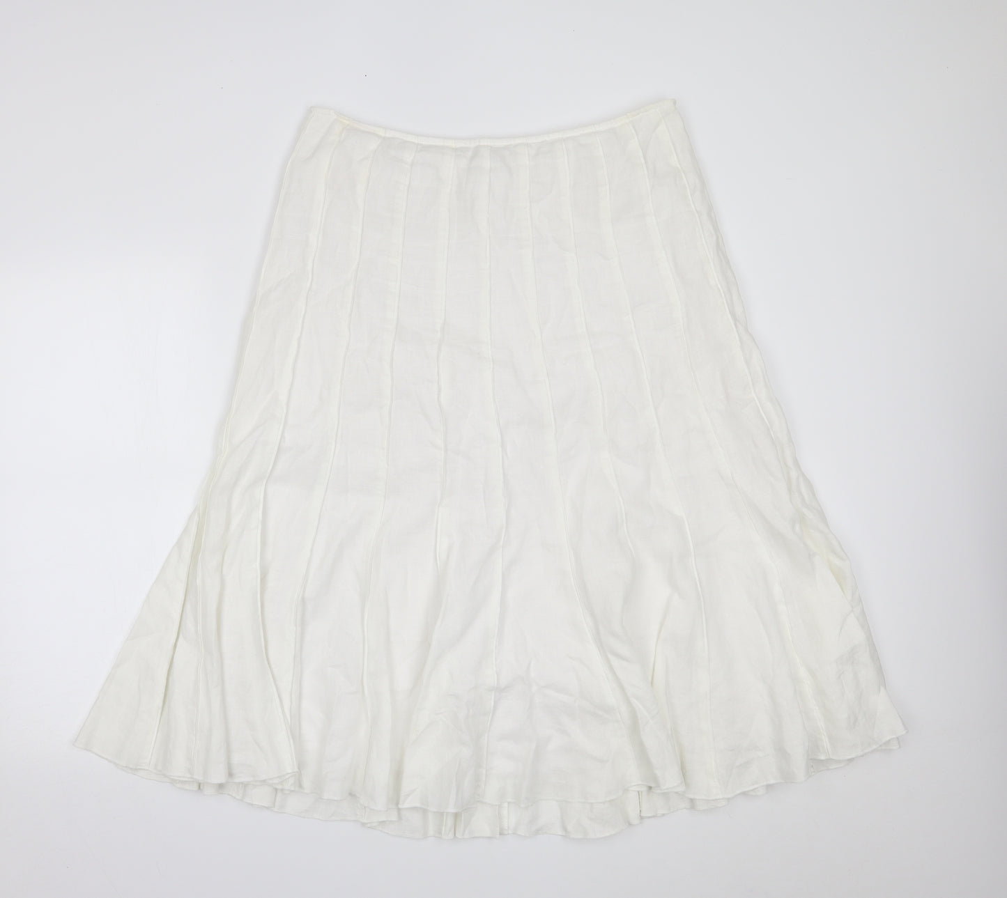 Per Una Womens White   Pleated Skirt Size 16