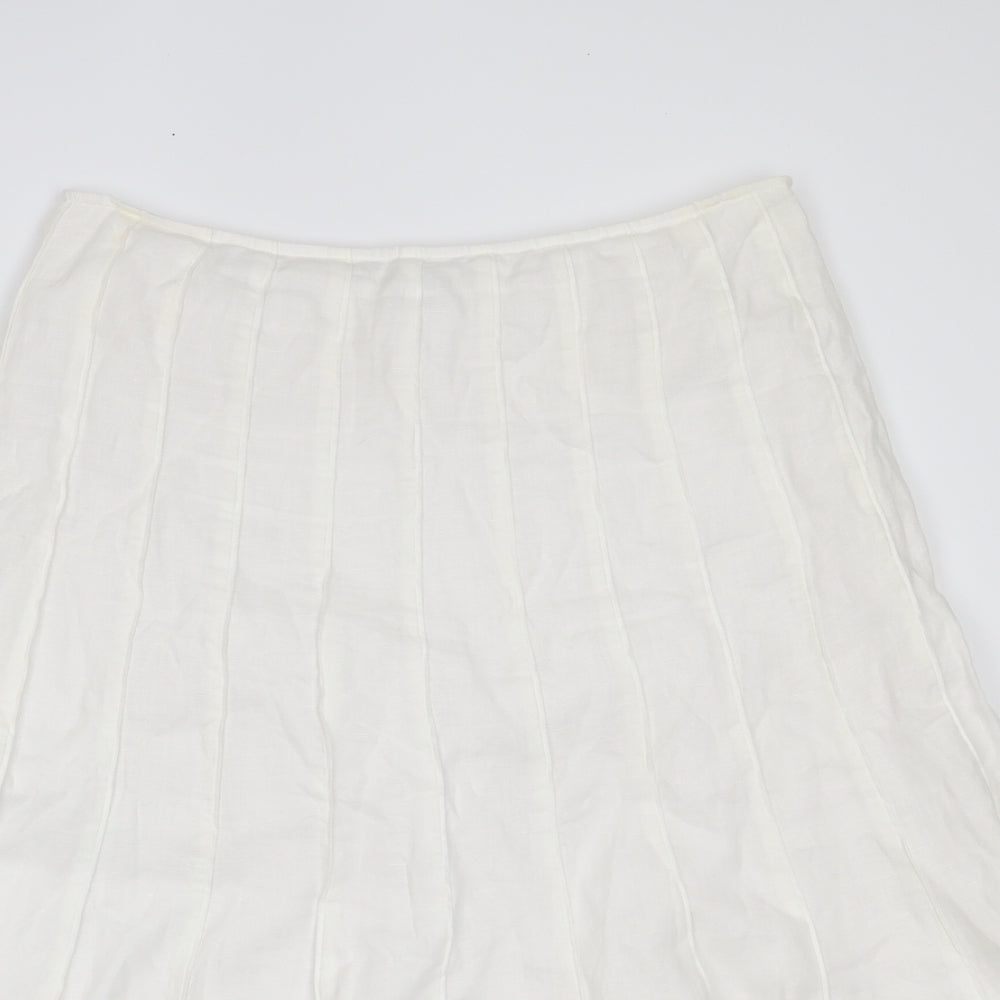Per Una Womens White   Pleated Skirt Size 16