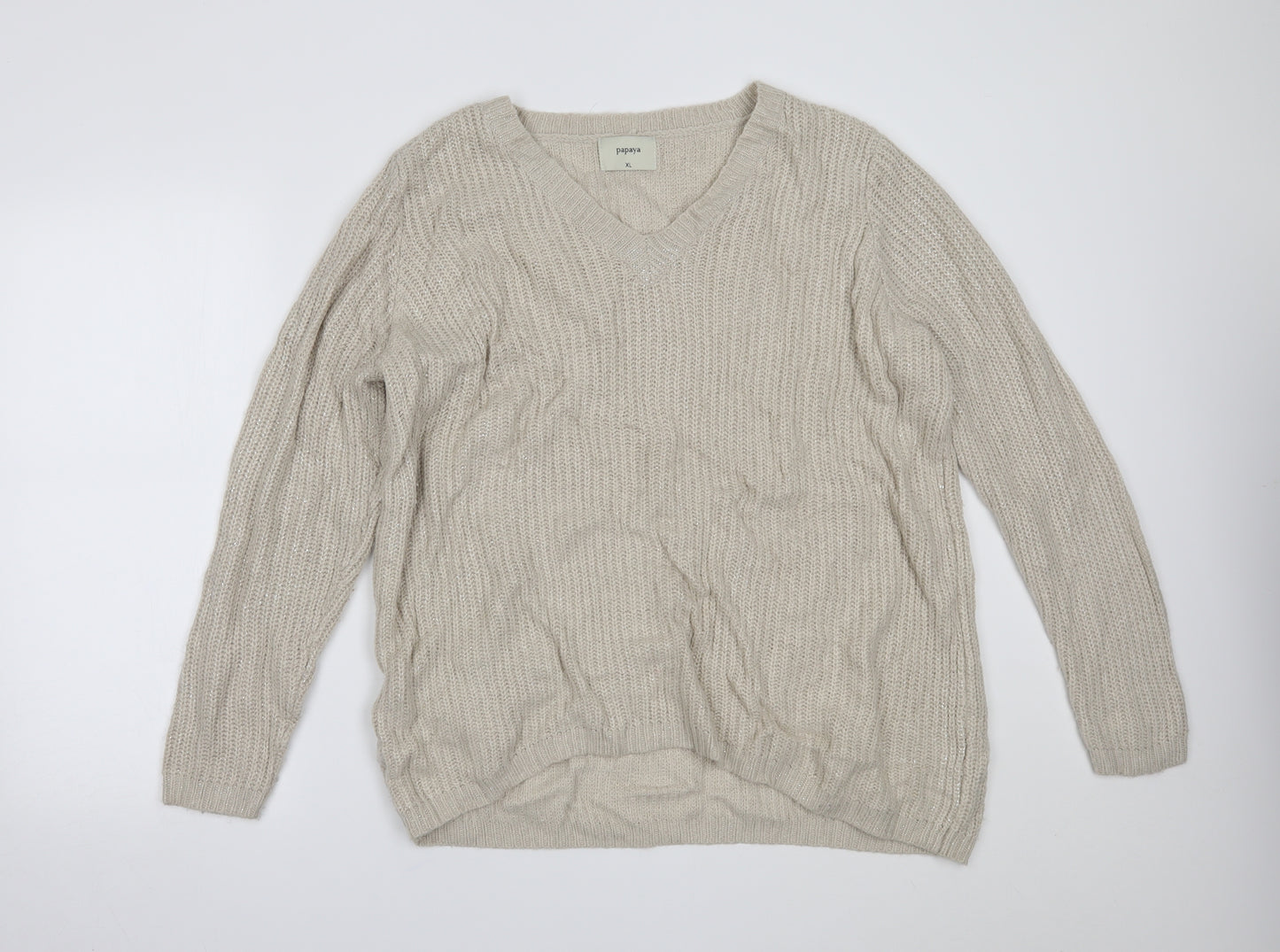 Papaya Womens Beige   Pullover Jumper Size XL