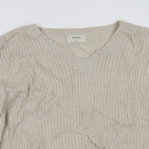Papaya Womens Beige   Pullover Jumper Size XL