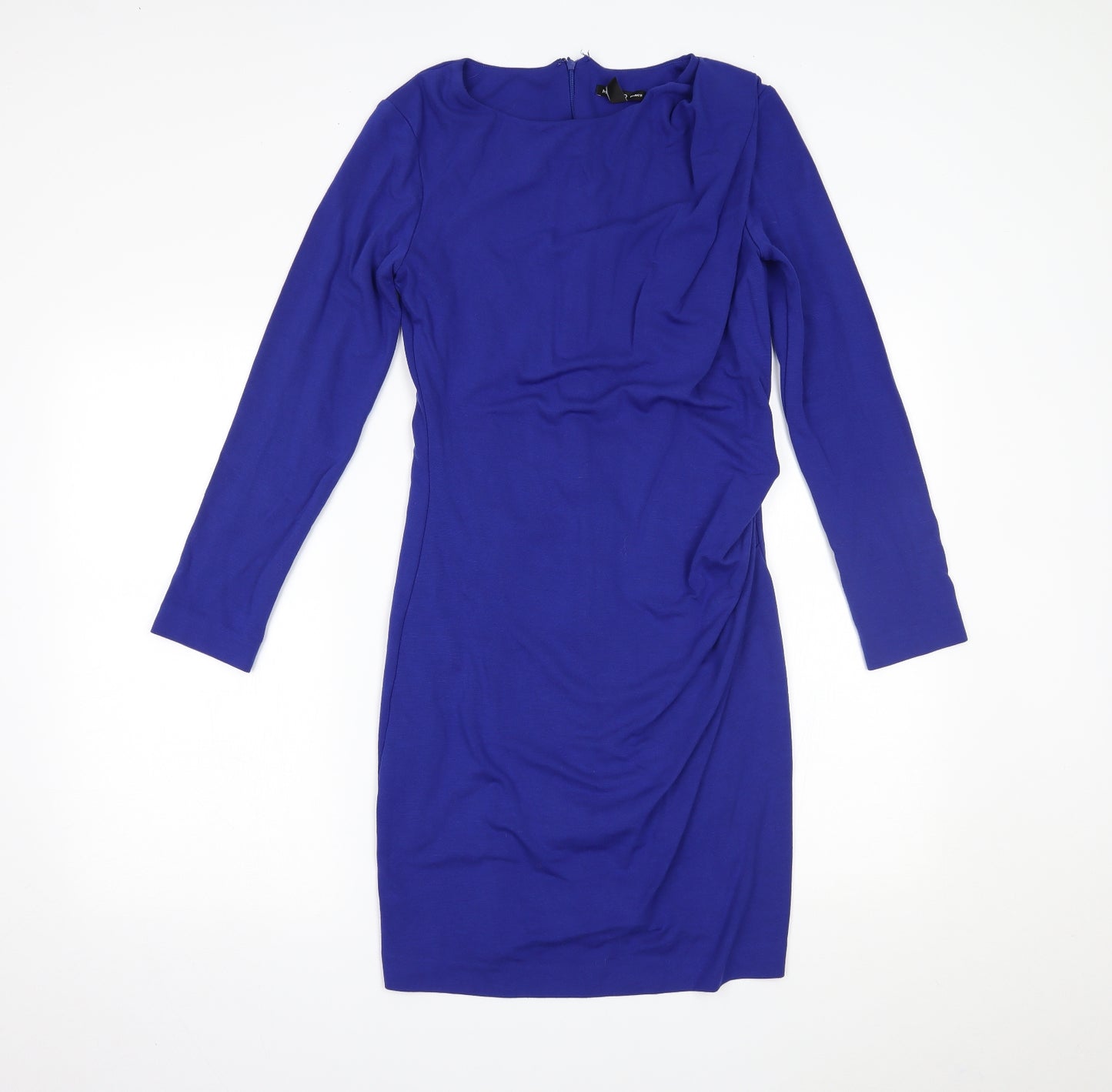 Mango Womens Blue Batik  Bodycon  Size M