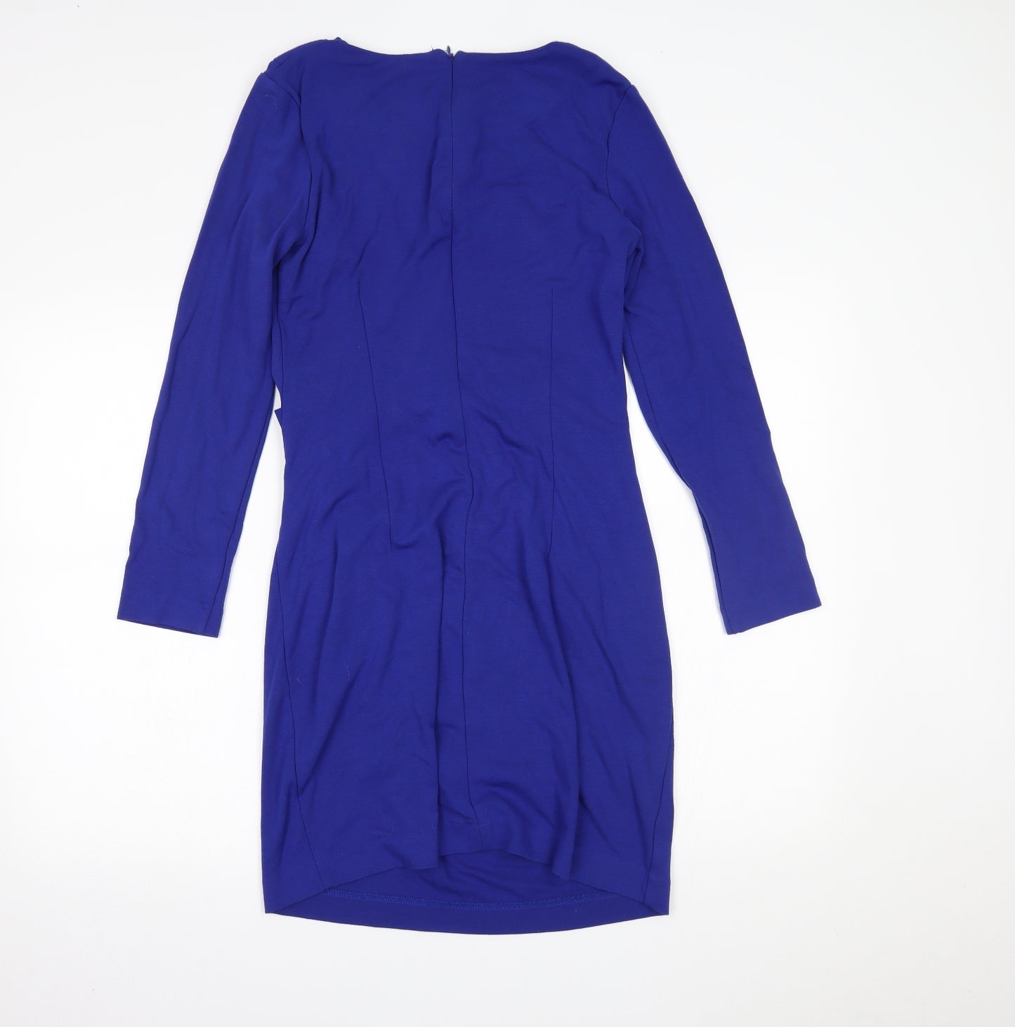 Mango Womens Blue Batik  Bodycon  Size M