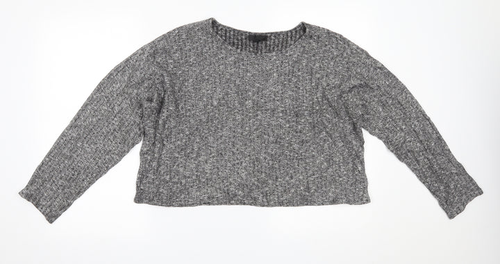 Topshop Womens Grey Basic Blouse Size 12