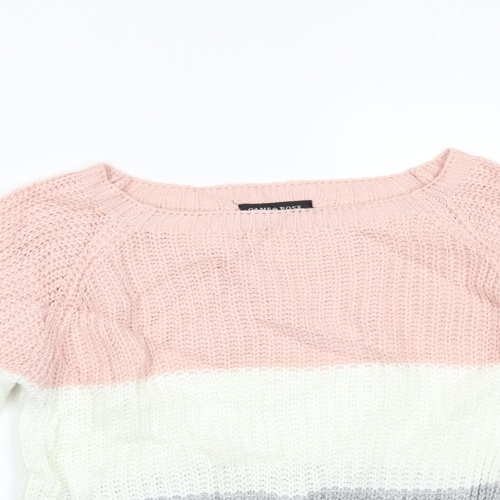 CAMEO ROSE Womens Multicoloured   Pullover Jumper Size S