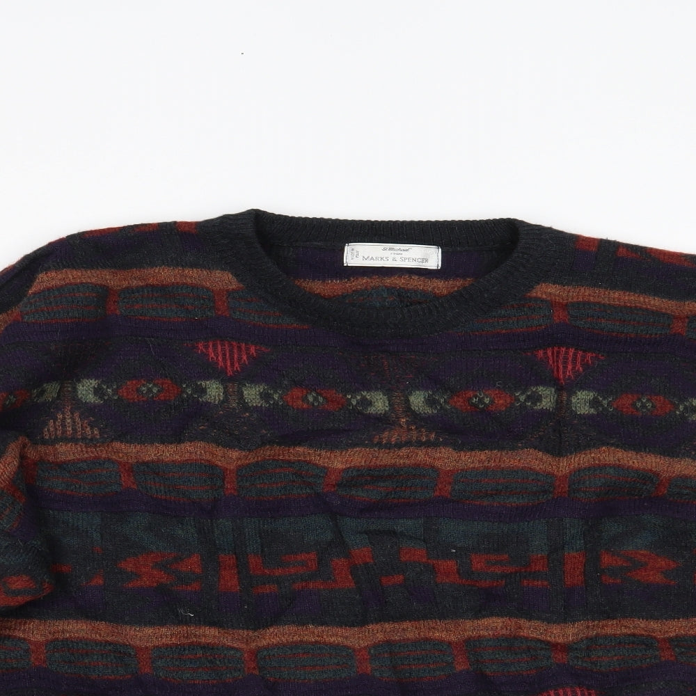 Marks and Spencer Mens Multicoloured Fair Isle  Pullover Jumper Size XL