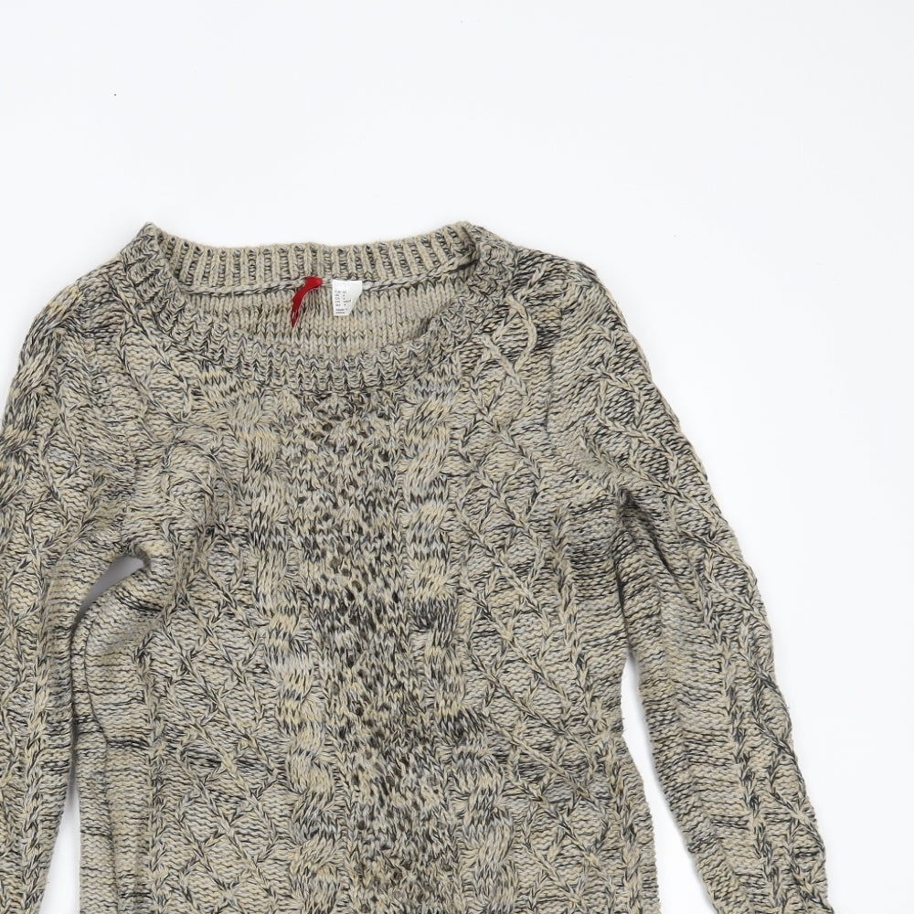 H&M Womens Beige   Pullover Jumper Size 8