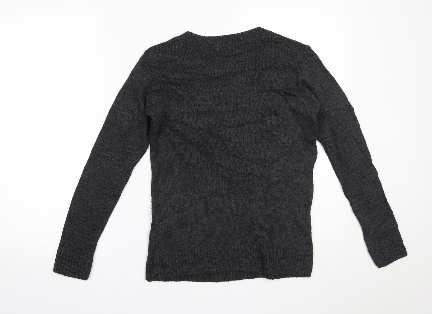 F&F Girls Grey   Pullover Jumper Size 11-12 Years  - CHRISTMAS