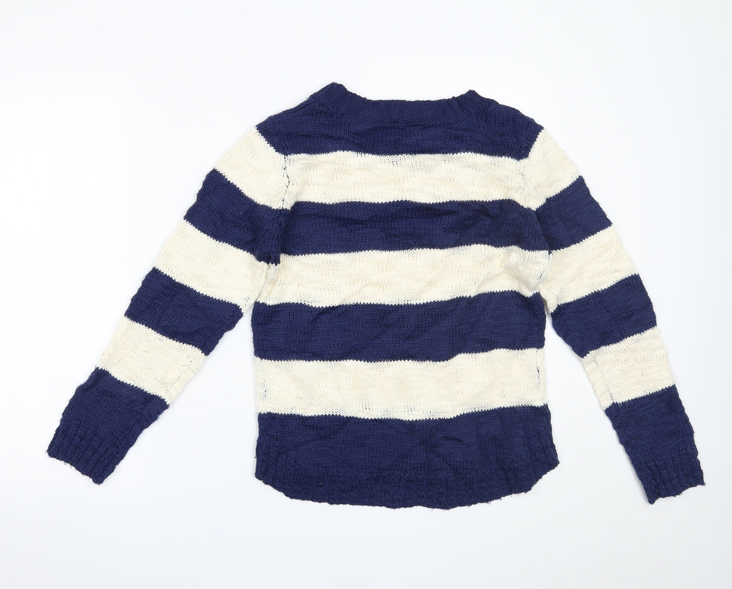 New Look Girls Blue Striped  Pullover Jumper Size 12-13 Years