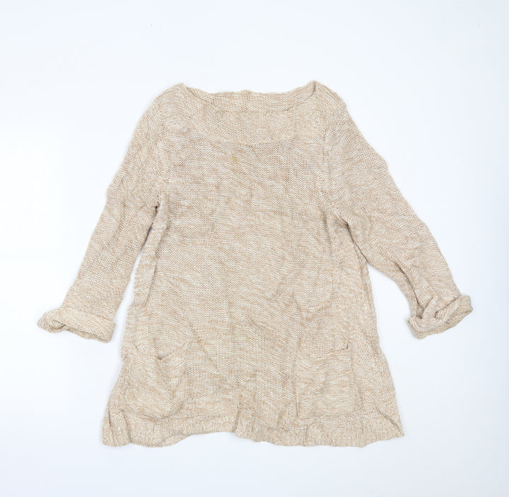 Wallis Womens Beige   Pullover Jumper Size M