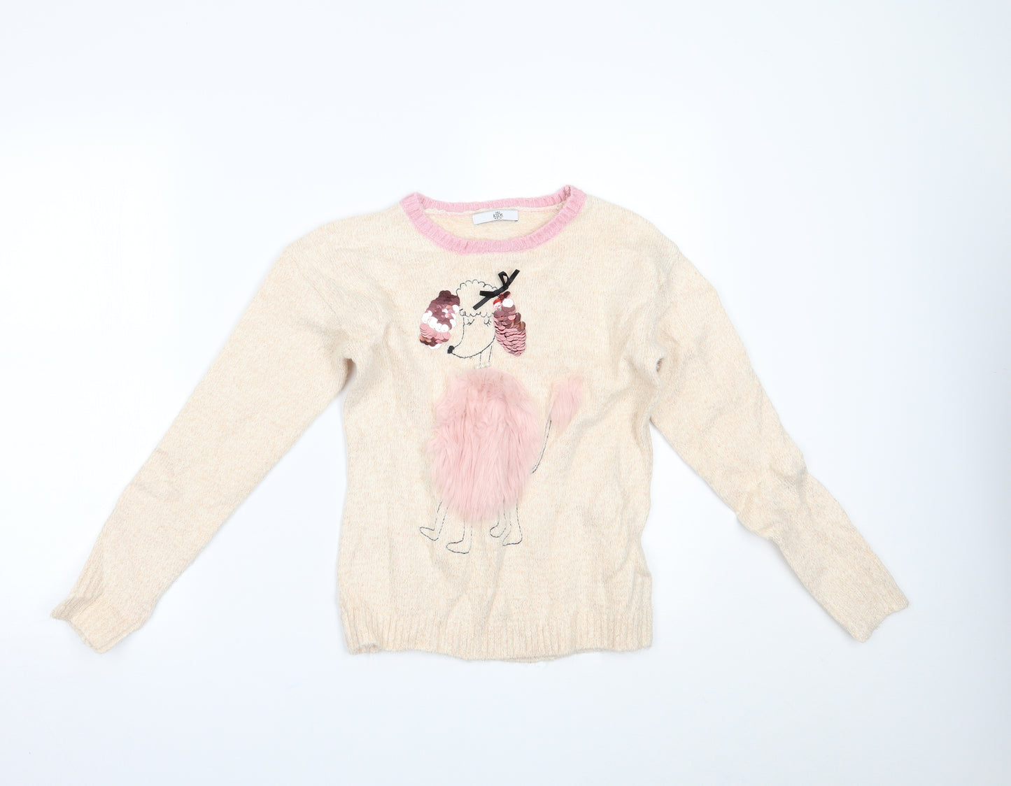 Marks and Spencer Girls Pink   Pullover Jumper Size 11-12 Years