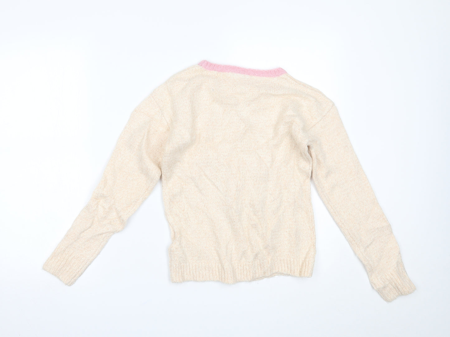 Marks and Spencer Girls Pink   Pullover Jumper Size 11-12 Years