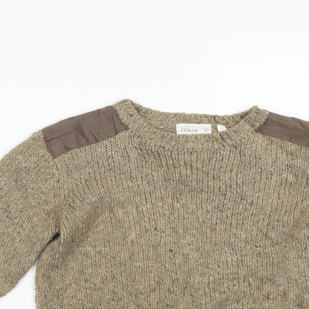 John Lewis Boys Beige   Pullover Jumper Size 9 Years