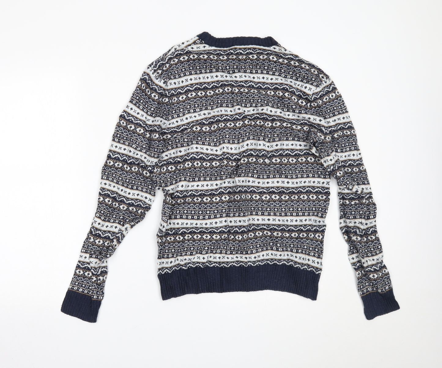 F&F Womens Blue Fair Isle  Pullover Jumper Size S