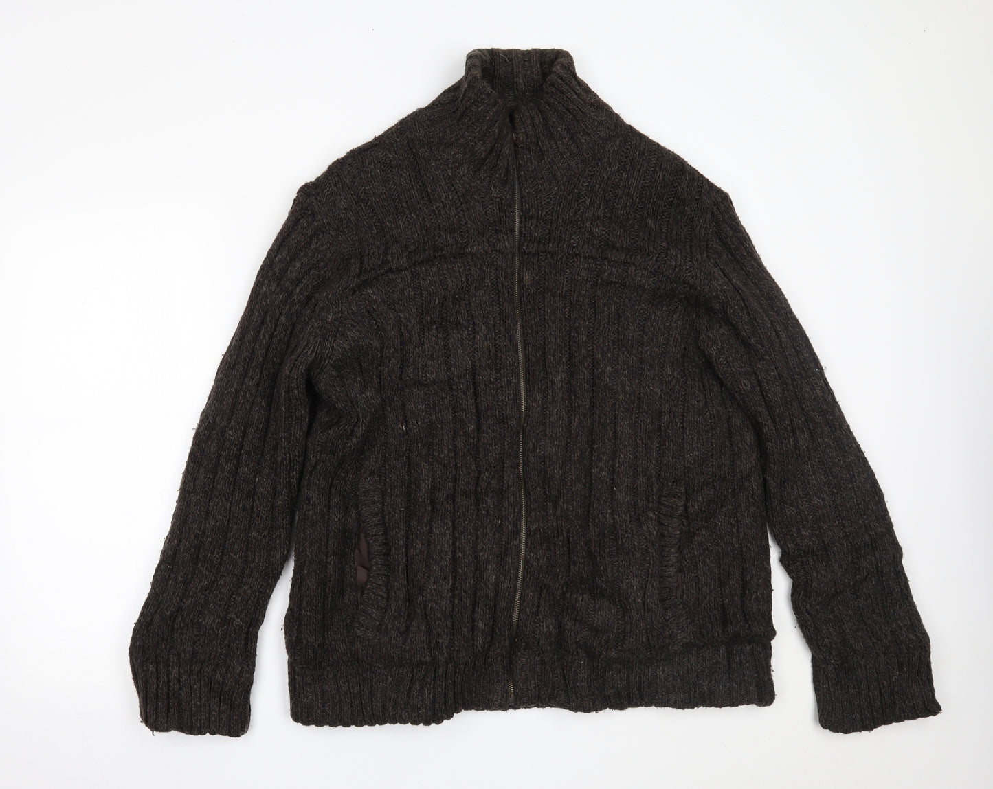 Marks and Spencer Mens Brown   Jacket Coatigan Size XL