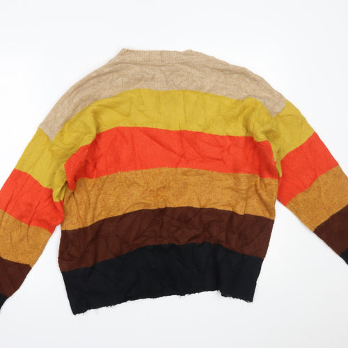 Warehouse Womens Multicoloured   Pullover Jumper Size 14