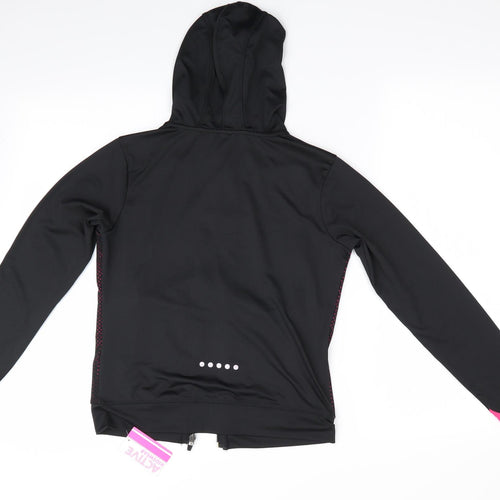 Primark Girls Black   Full Zip Hoodie Size 10-11 Years  - YD Active
