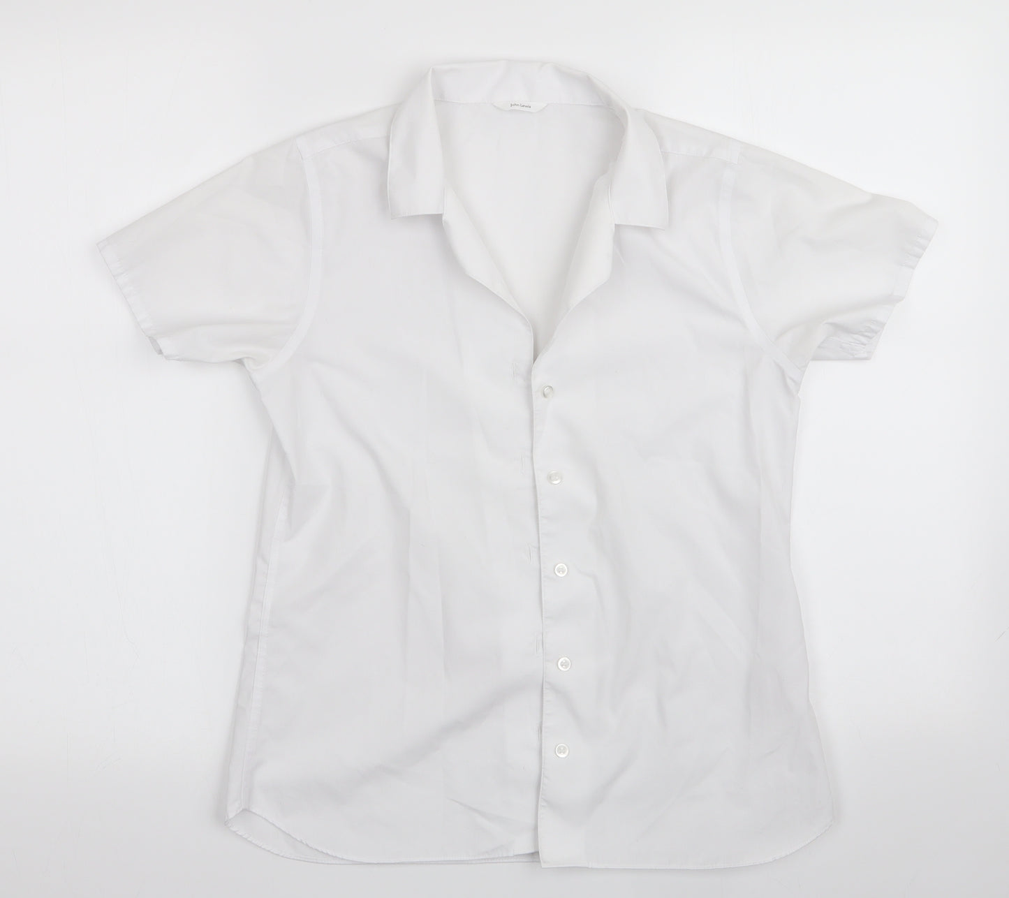 John Lewis Girls White   Basic Blouse Size 13 Years  - School Shirt