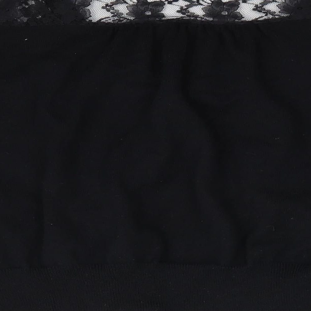 Be Beau Womens Black   Cardigan Jumper Size 14  - lace shoulder detail