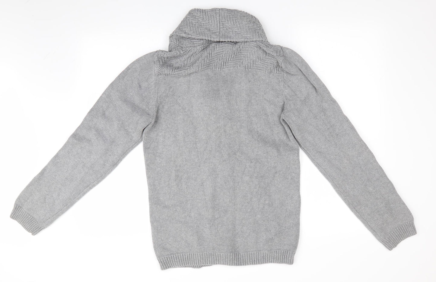 H&M Mens Grey   Cardigan Jumper Size S