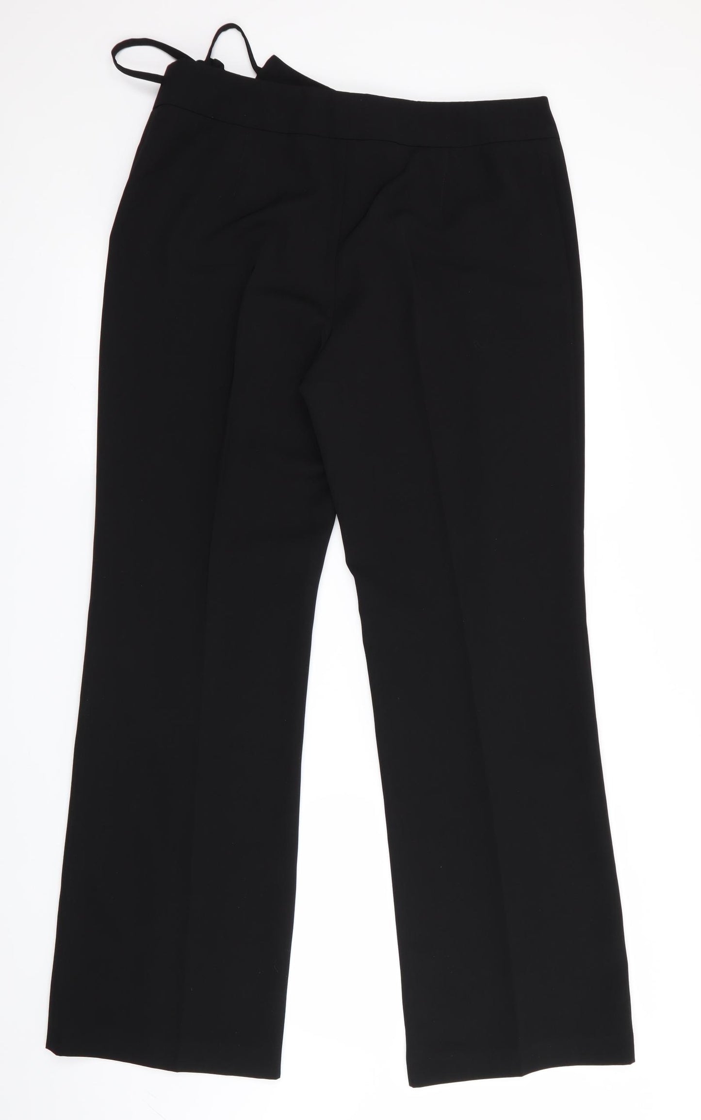 R Womens Black   Trousers  Size 14 L31 in - Wide Legged