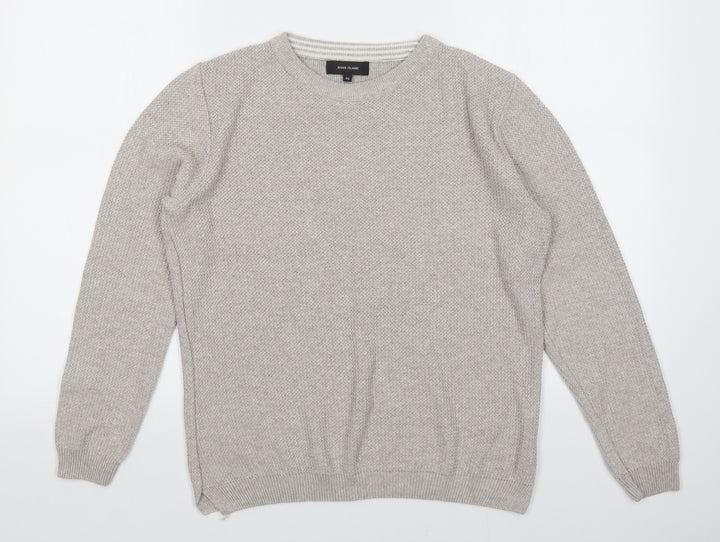 River Island Mens Beige Pullover Jumper Size XS
