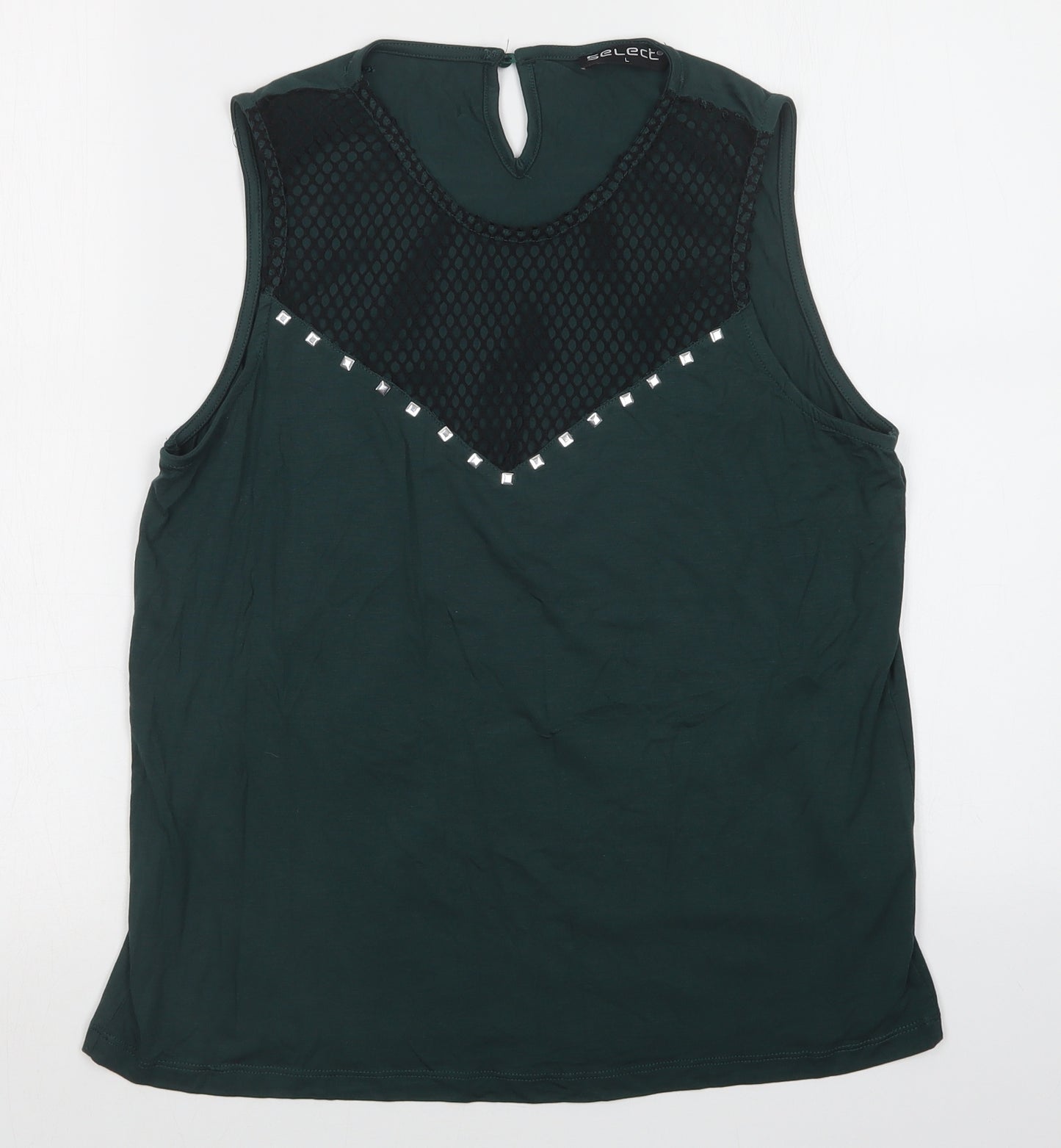 Select Womens Green   Basic Tank Size L
