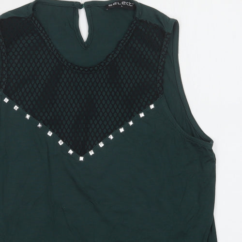 Select Womens Green   Basic Tank Size L