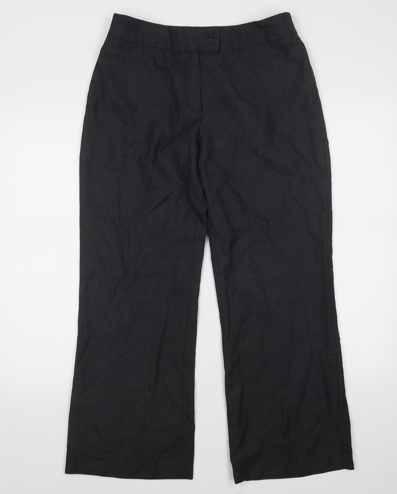 Elegance Womens Grey   Trousers  Size 12 L28 in