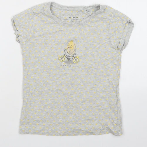 NEXT Girls Grey Polka Dot  Top Pyjama Top Size 8 Years