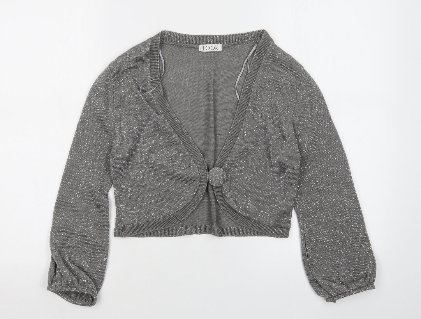 Look Womens Silver   Cardigan Jumper Size 10