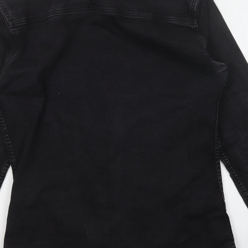 Topman Mens Black    Button-Up Size S