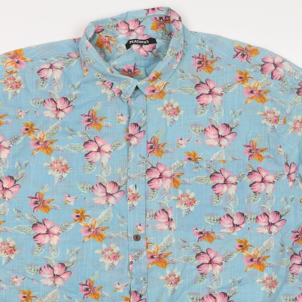 Peacocks Womens Multicoloured Floral  Basic Blouse Size 2XL