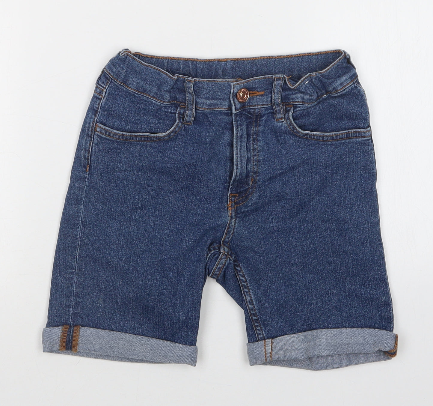 H&M Girls Blue  Denim Bermuda Shorts Size 7-8 Years
