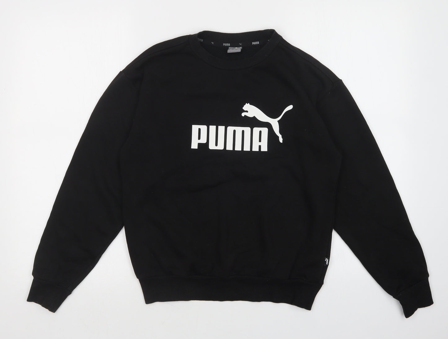 PUMA Womens Black   Pullover Sweatshirt Size 2XS