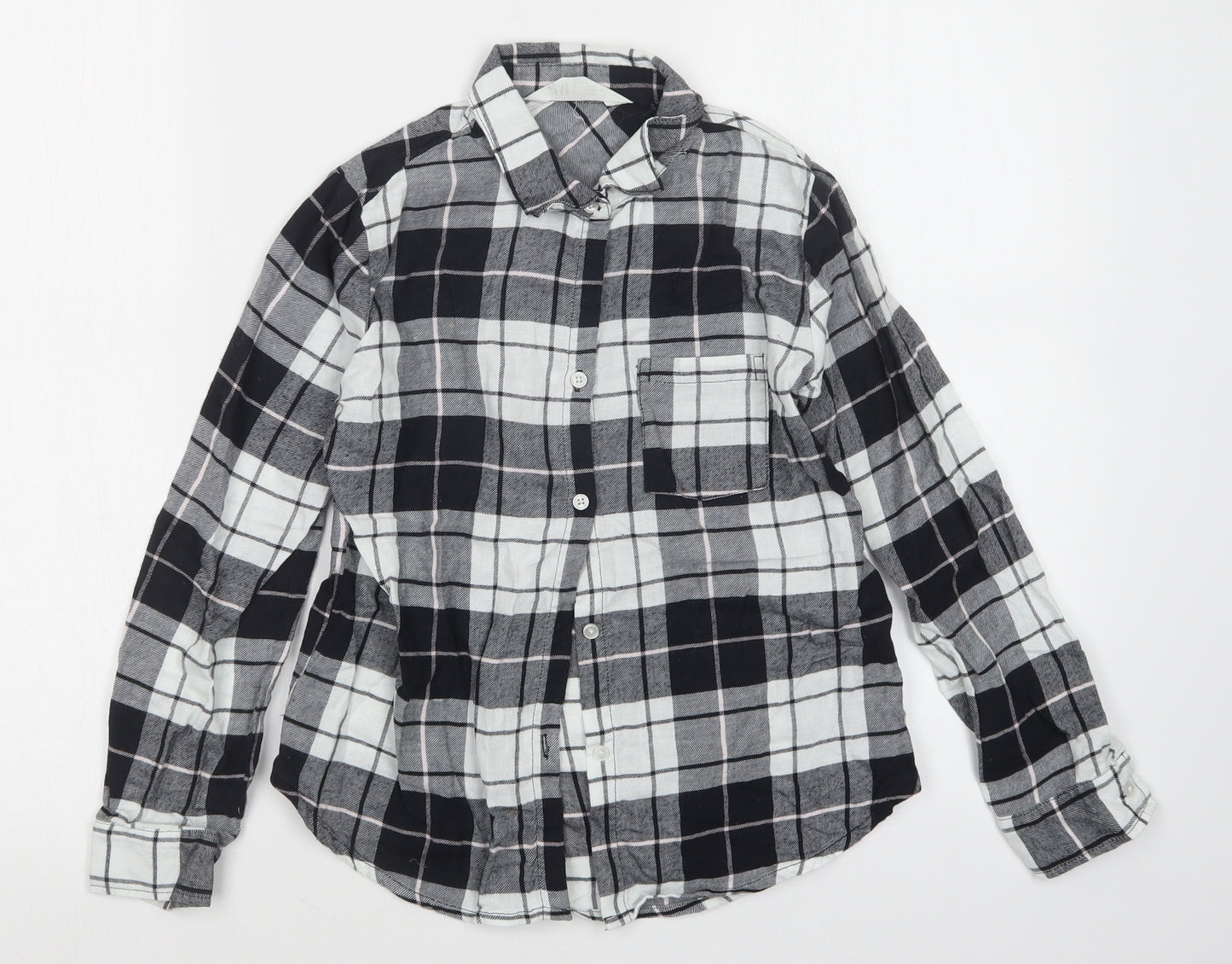 H&M Girls Multicoloured Plaid  Basic Button-Up Size 10-11 Years