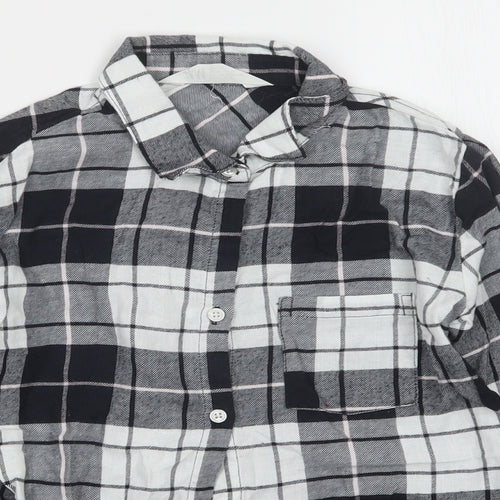 H&M Girls Multicoloured Plaid  Basic Button-Up Size 10-11 Years