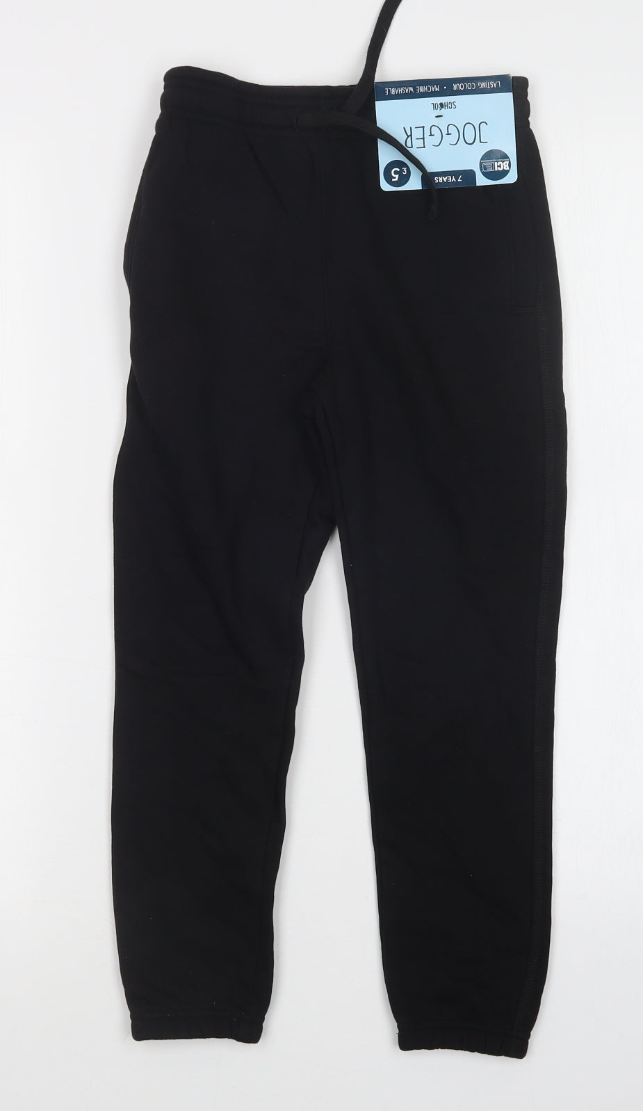Matalan Boys Black   Jogger Trousers Size 7 Years