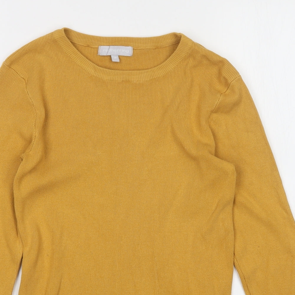 Red Herring Womens Yellow   Pullover Jumper Size 10