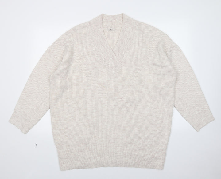 TU Womens Beige Pullover Jumper Size 2