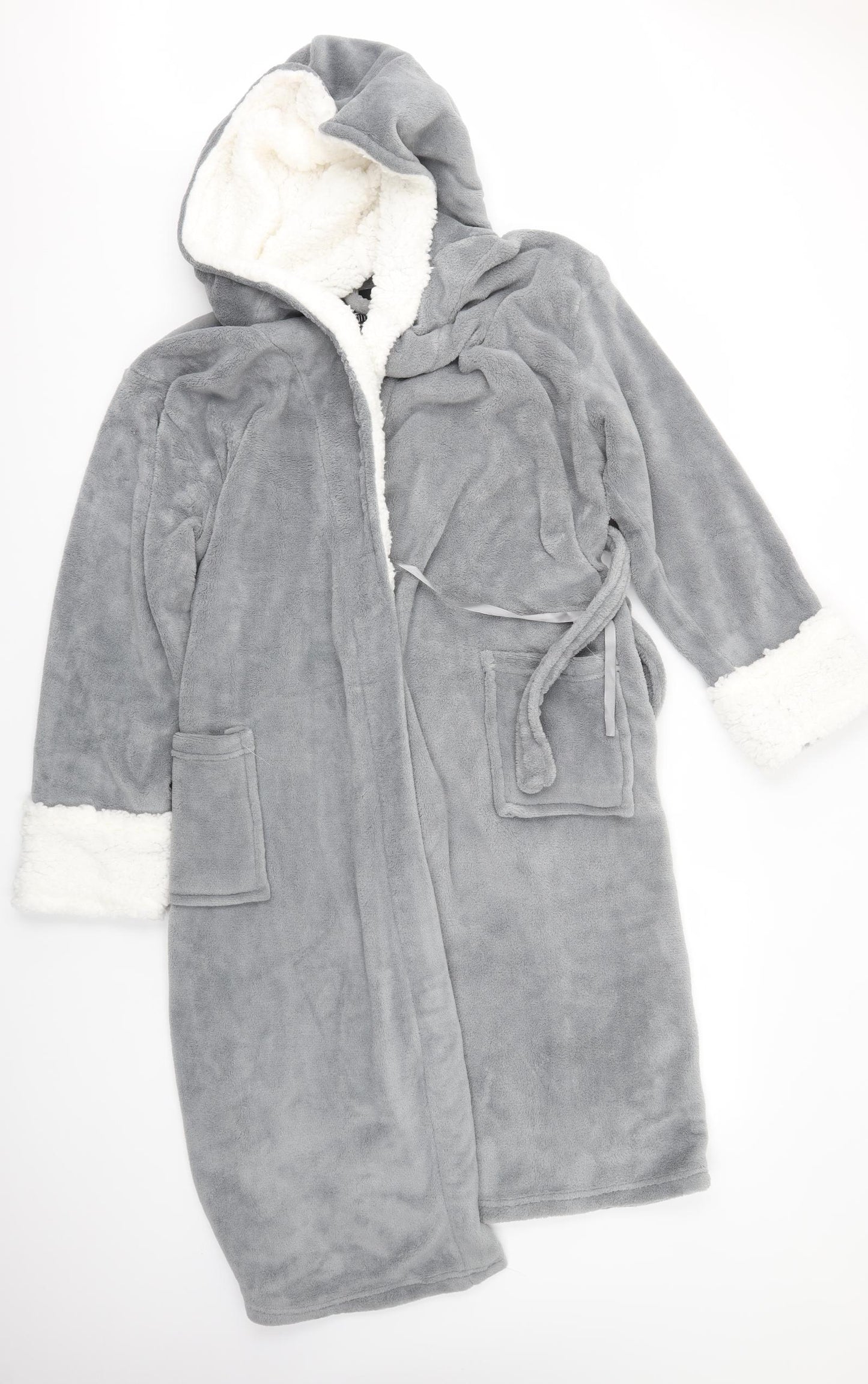 City Comfort Womens Grey Solid   Robe Size L